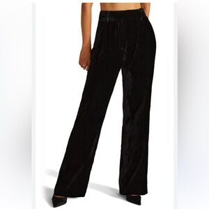 Favorite Daughter Black Velvet Trousers